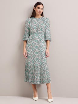 Green snakeskin print Tibi maxi dress Dress Cefinn    - Collagerie