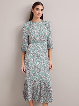 Green snakeskin print Tibi maxi dress Dress Cefinn    - Collagerie