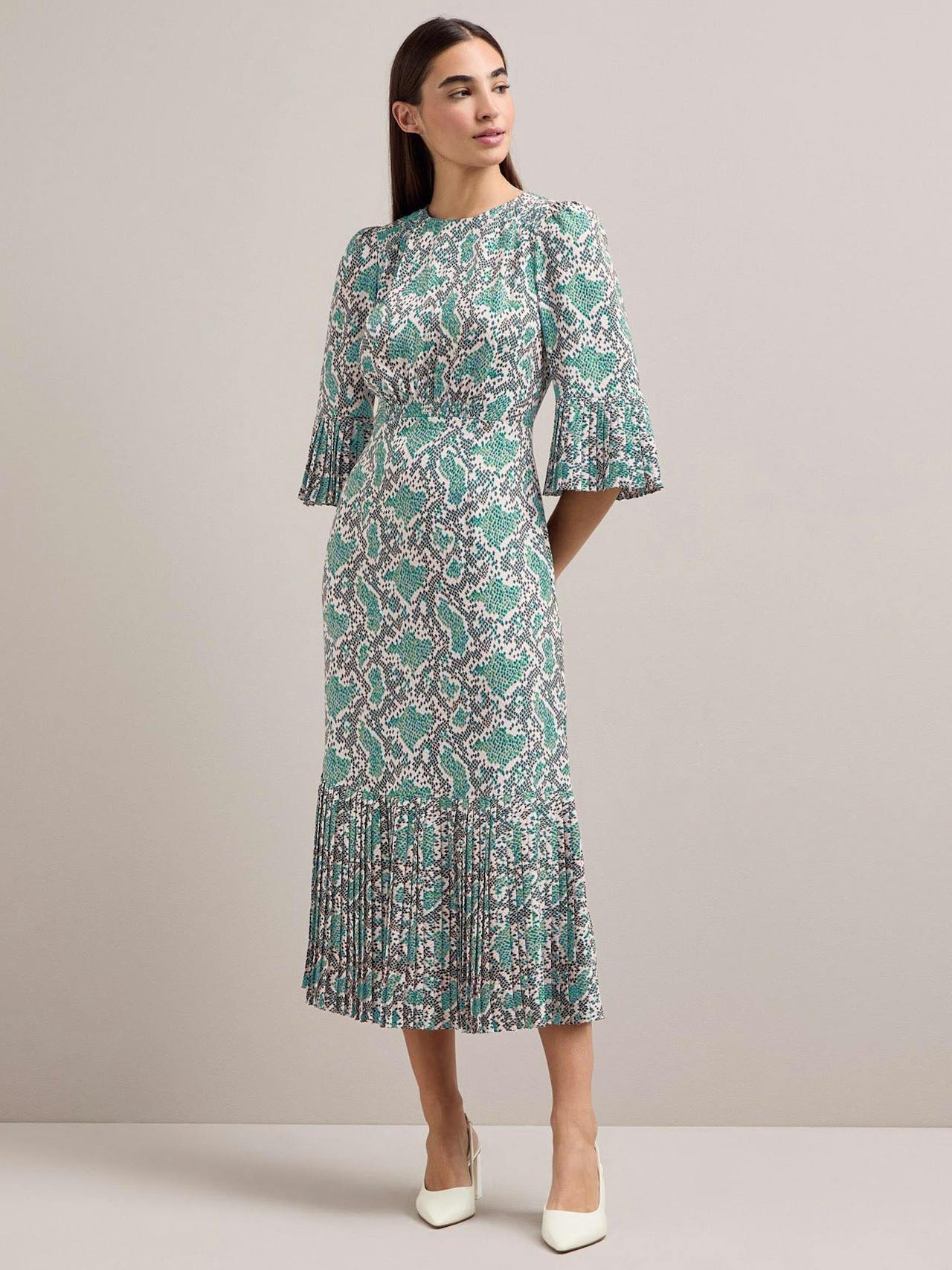 Green snakeskin print Tibi maxi dress Dress Cefinn    - Collagerie