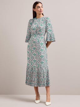 Green snakeskin print Tibi maxi dress Dress Cefinn    - Collagerie