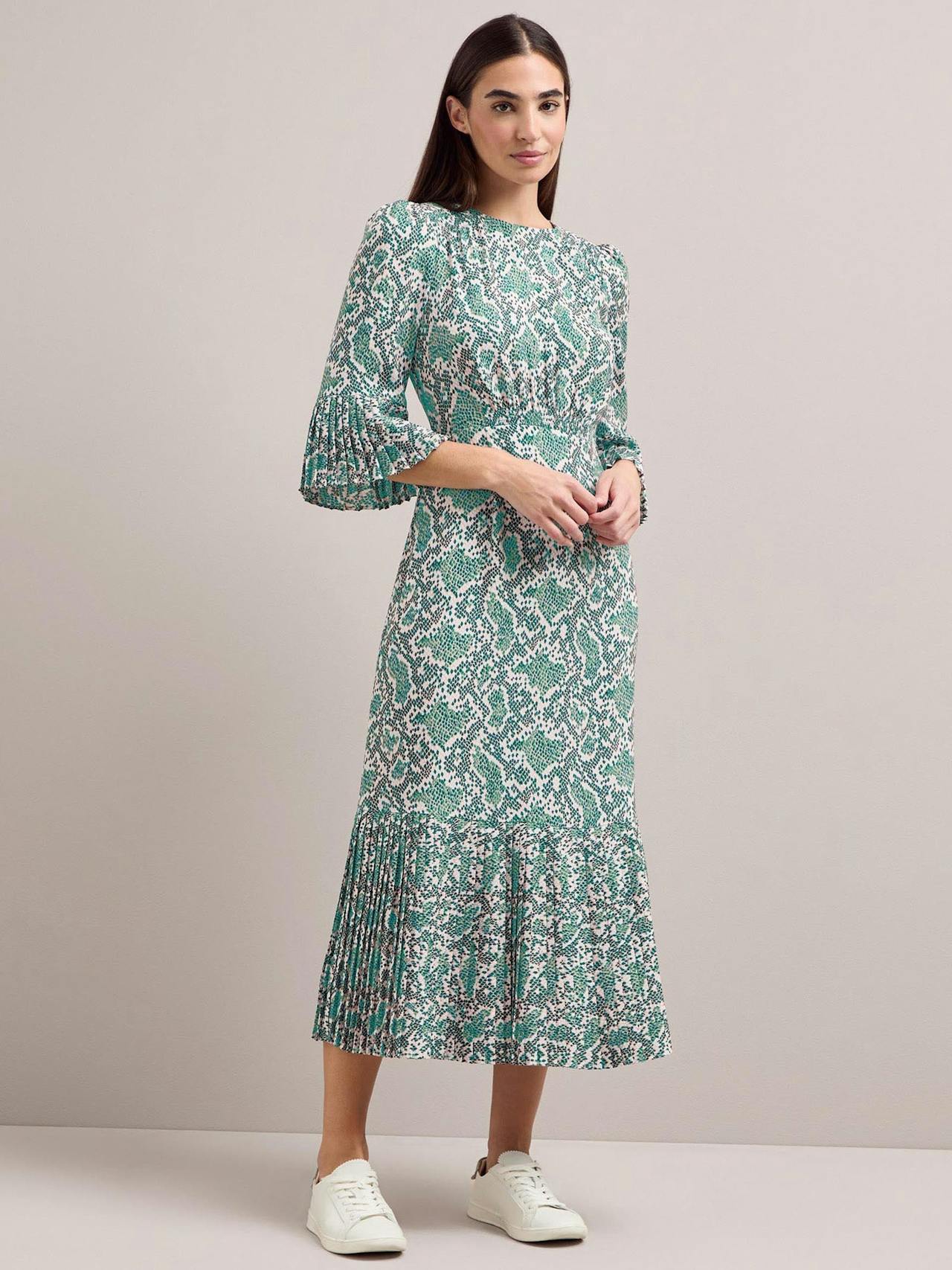 Green snakeskin print Tibi maxi dress Dress Cefinn    - Collagerie