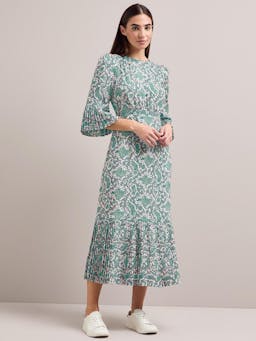 Green snakeskin print Tibi maxi dress Dress Cefinn    - Collagerie