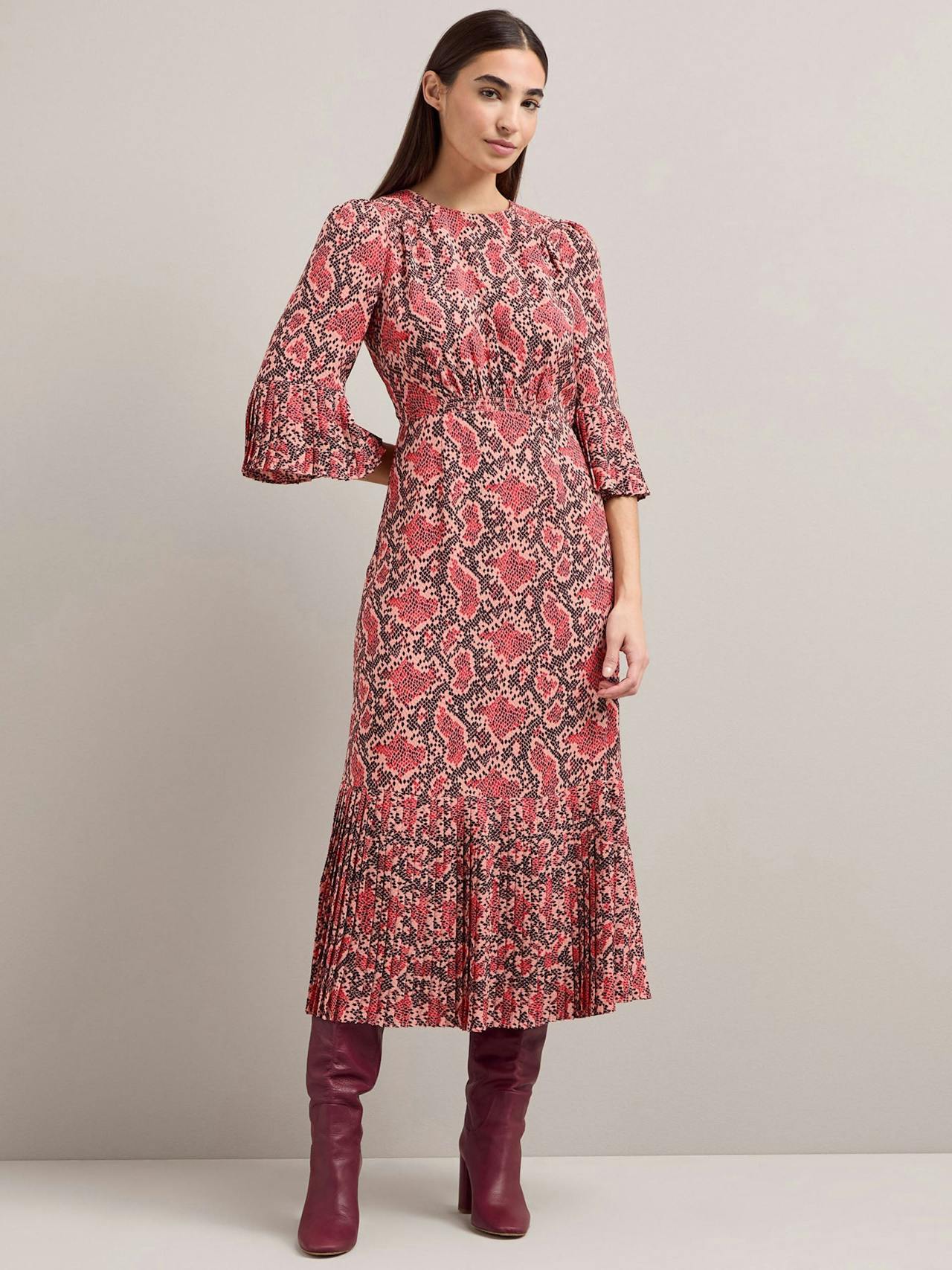 Pink snakeskin print Tibi maxi dress Dress Cefinn    - Collagerie