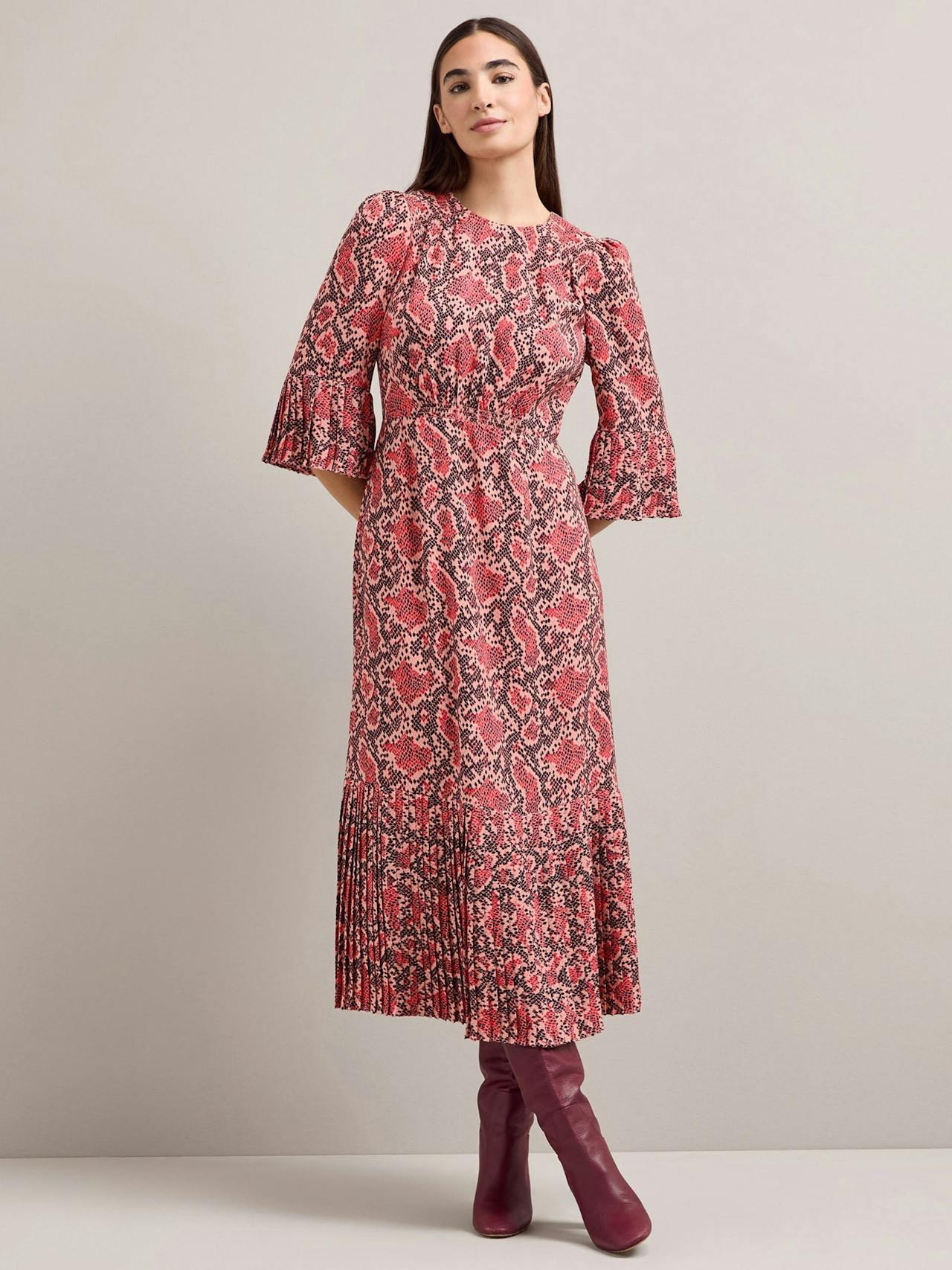 Pink snakeskin print Tibi maxi dress Dress Cefinn    - Collagerie