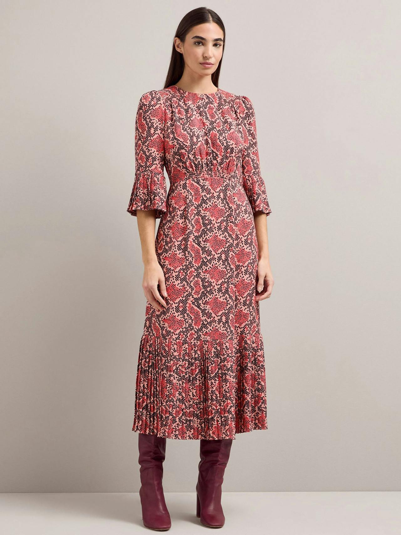 Pink snakeskin print Tibi maxi dress Dress Cefinn    - Collagerie