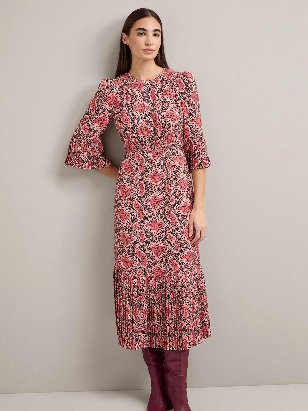 Pink snakeskin print Tibi maxi dress Dress Cefinn    - Collagerie