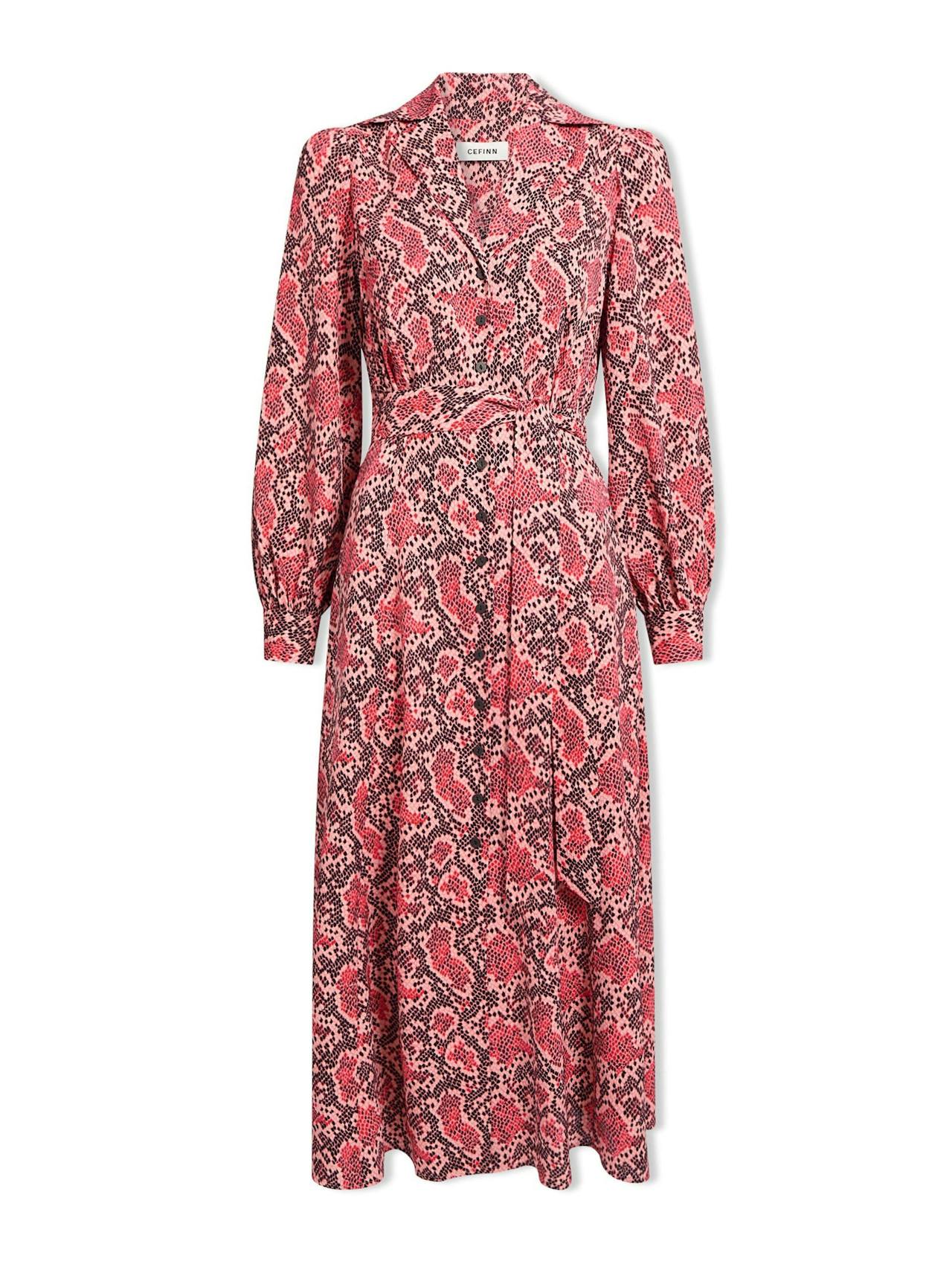 Pink snakeskin print Odette maxi dress Dress Cefinn    - Collagerie