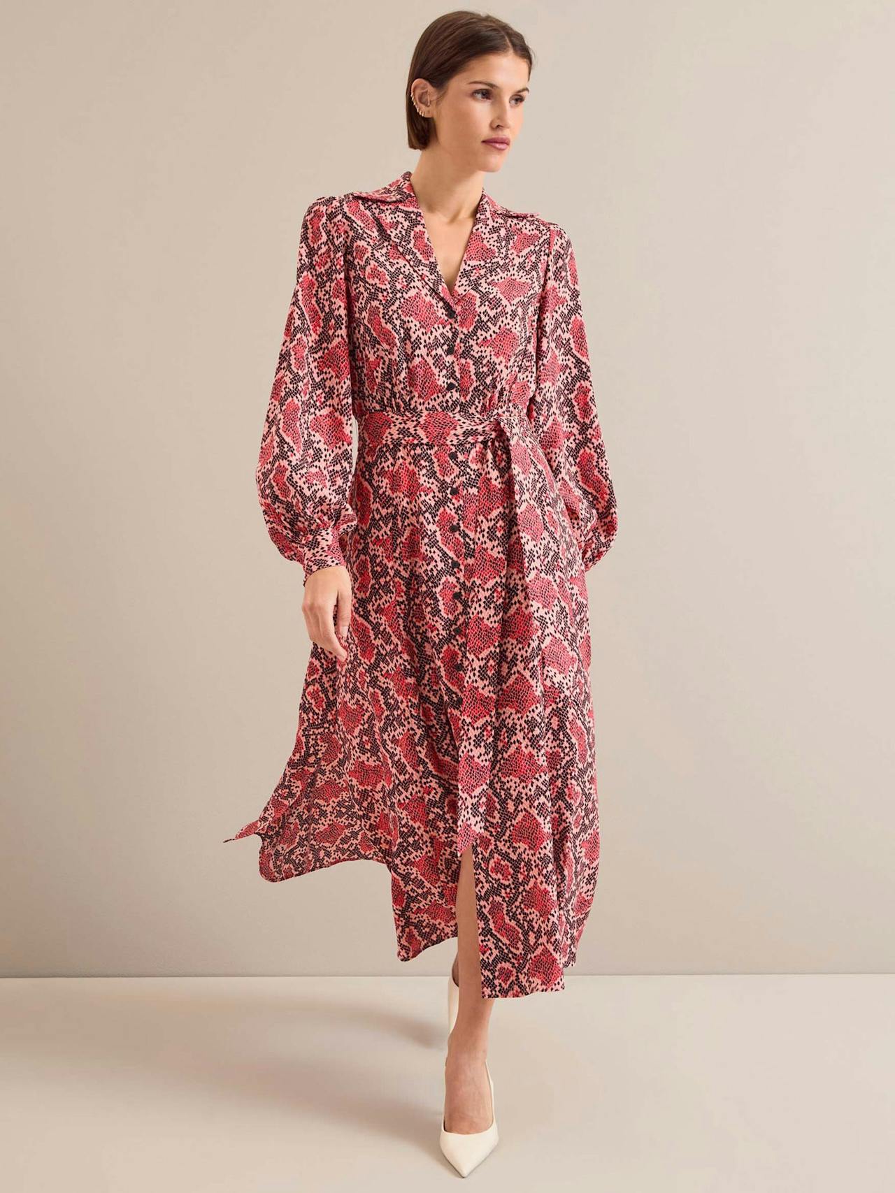 Pink snakeskin print Odette maxi dress Dress Cefinn    - Collagerie