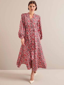 Pink snakeskin print Odette maxi dress Dress Cefinn    - Collagerie