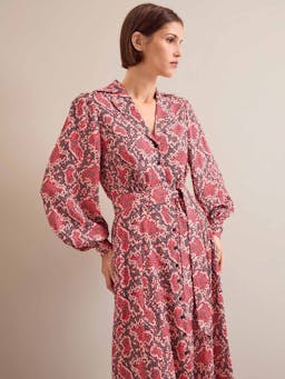 Pink snakeskin print Odette maxi dress Dress Cefinn    - Collagerie