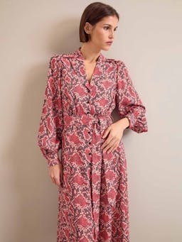 Pink snakeskin print Odette maxi dress Dress Cefinn    - Collagerie