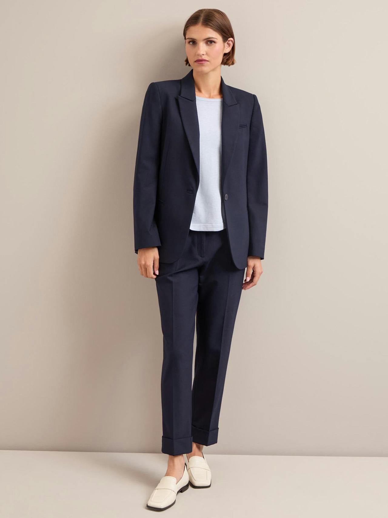 Navy Jamie new wool blazer Jacket Cefinn    - Collagerie