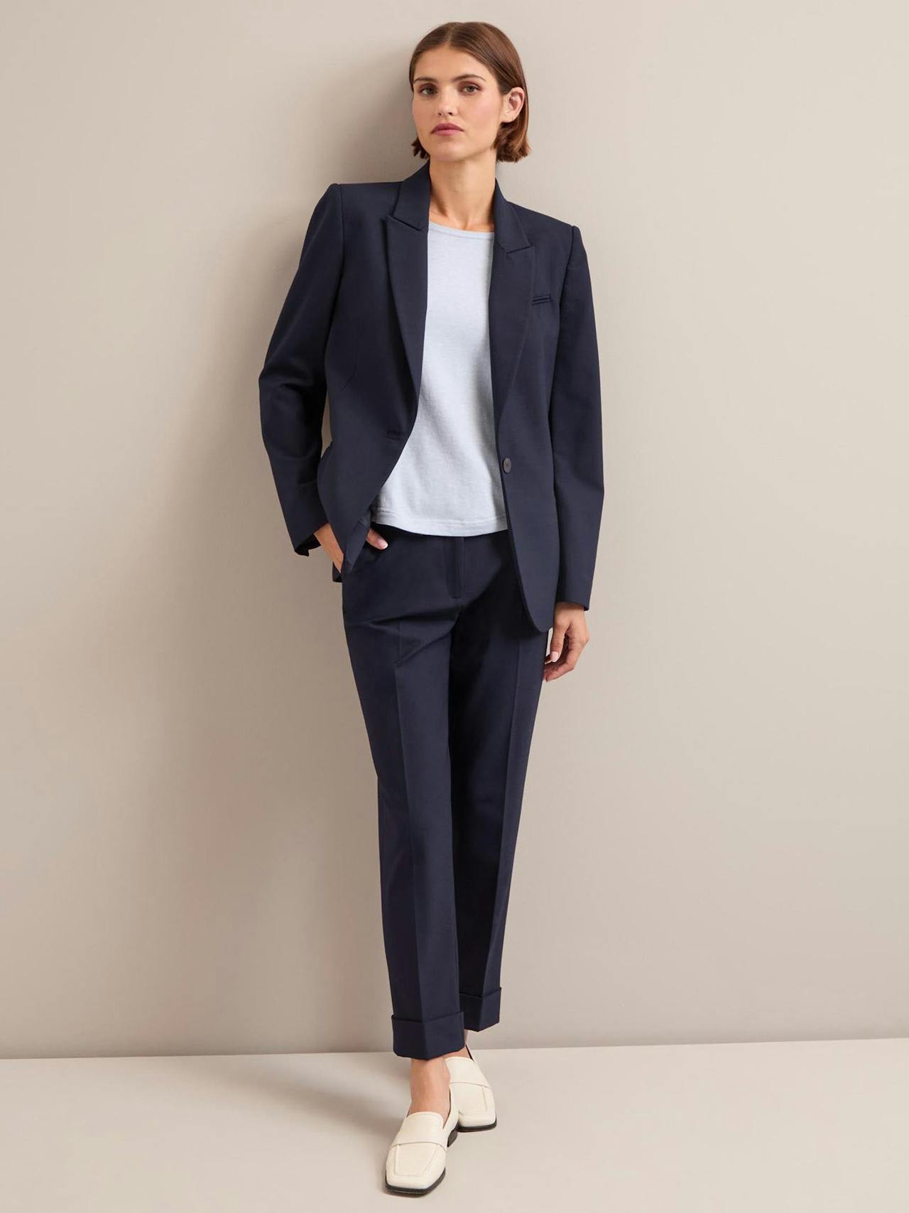 Navy Jamie new wool blazer Jacket Cefinn    - Collagerie