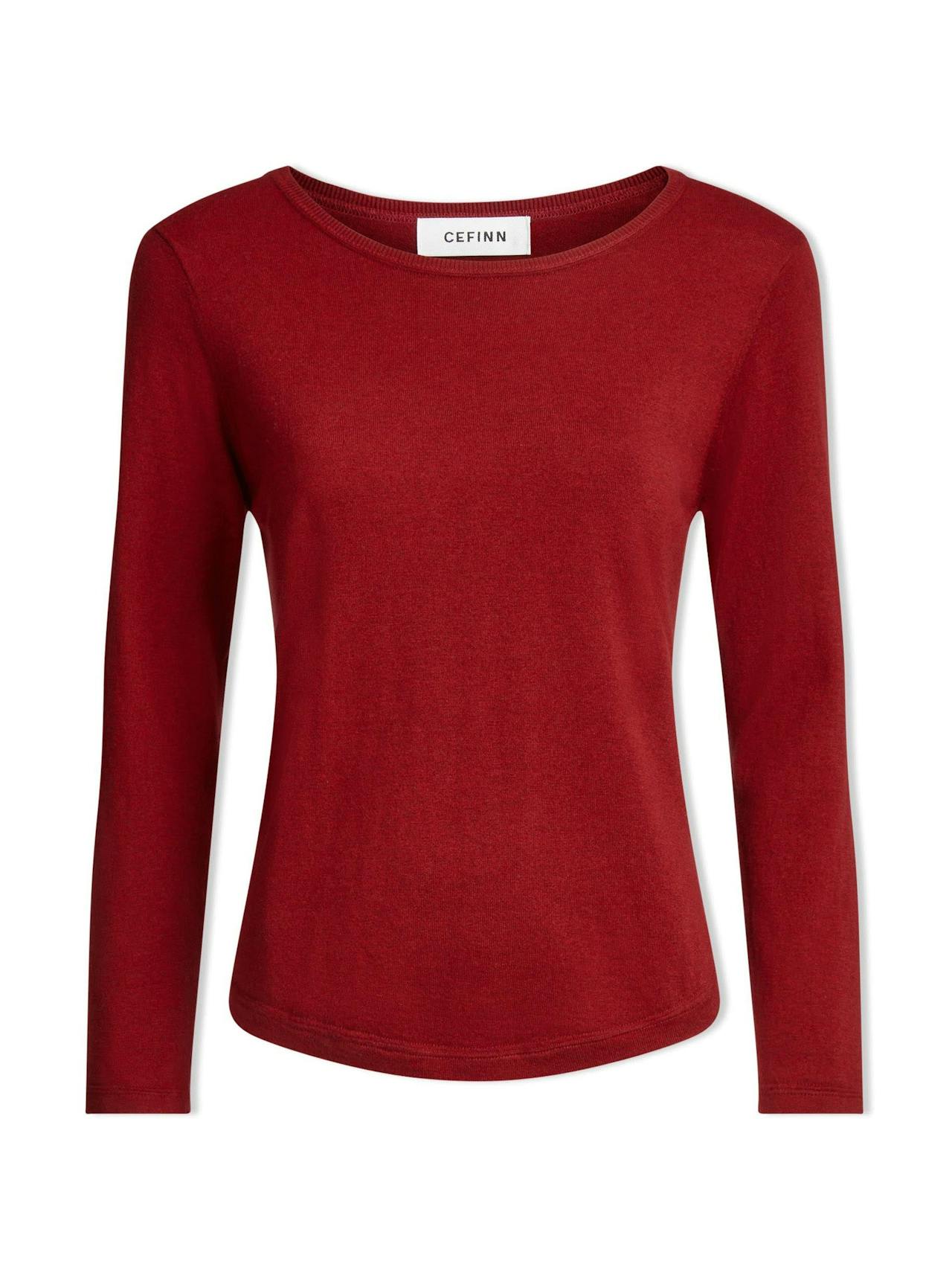 Dark red Maia cotton silk blend t-shirt Knit Cefinn    - Collagerie