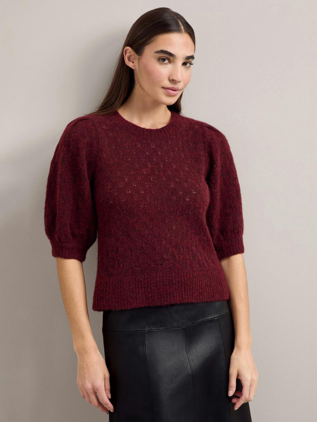 Burgundy Jolie alpaca jumper Knit Cefinn    - Collagerie