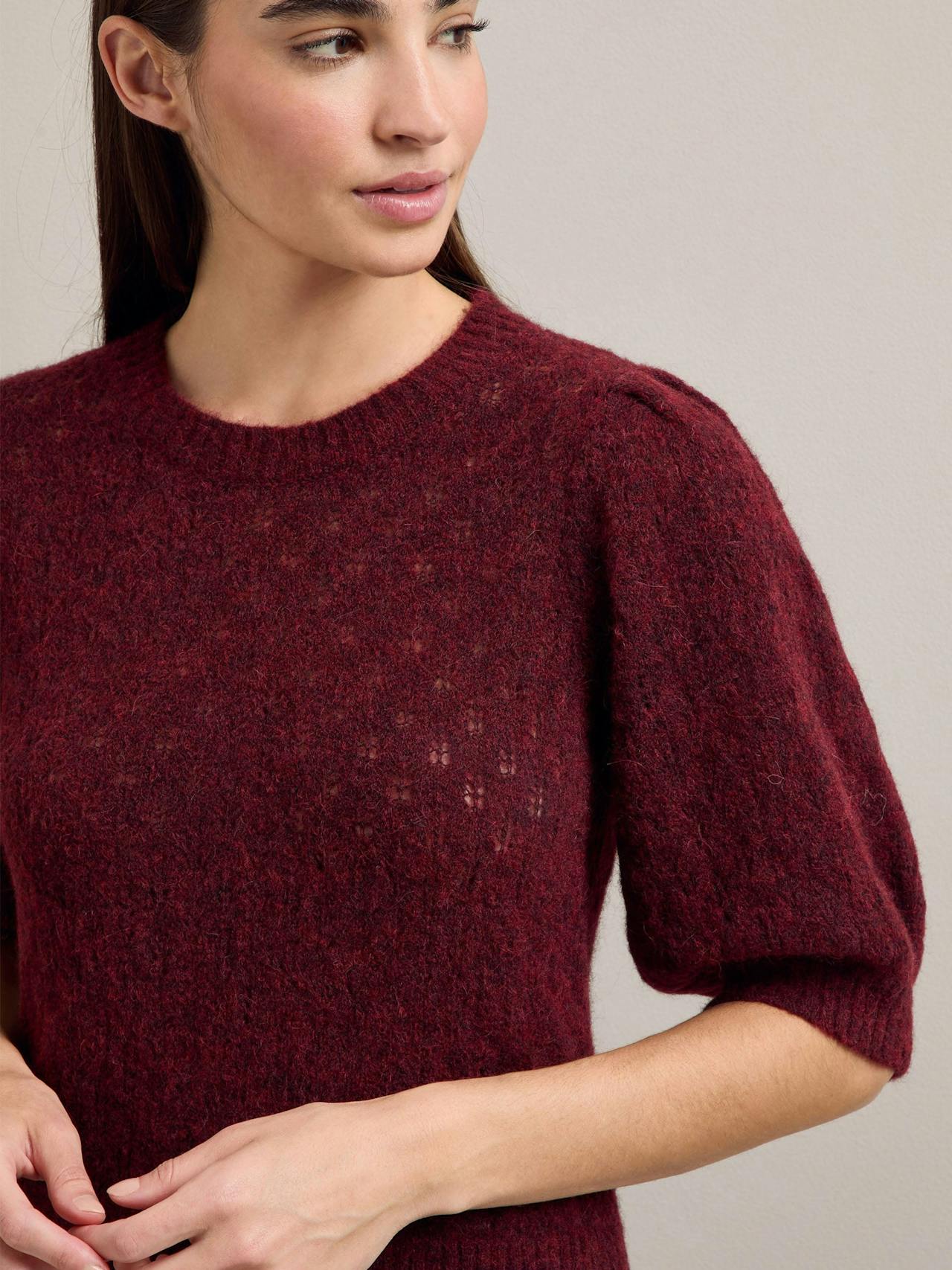 Burgundy Jolie alpaca jumper Knit Cefinn    - Collagerie