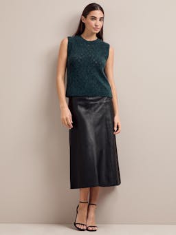 Dark green Jeanette alpaca sleeveless jumper Knit Cefinn    - Collagerie