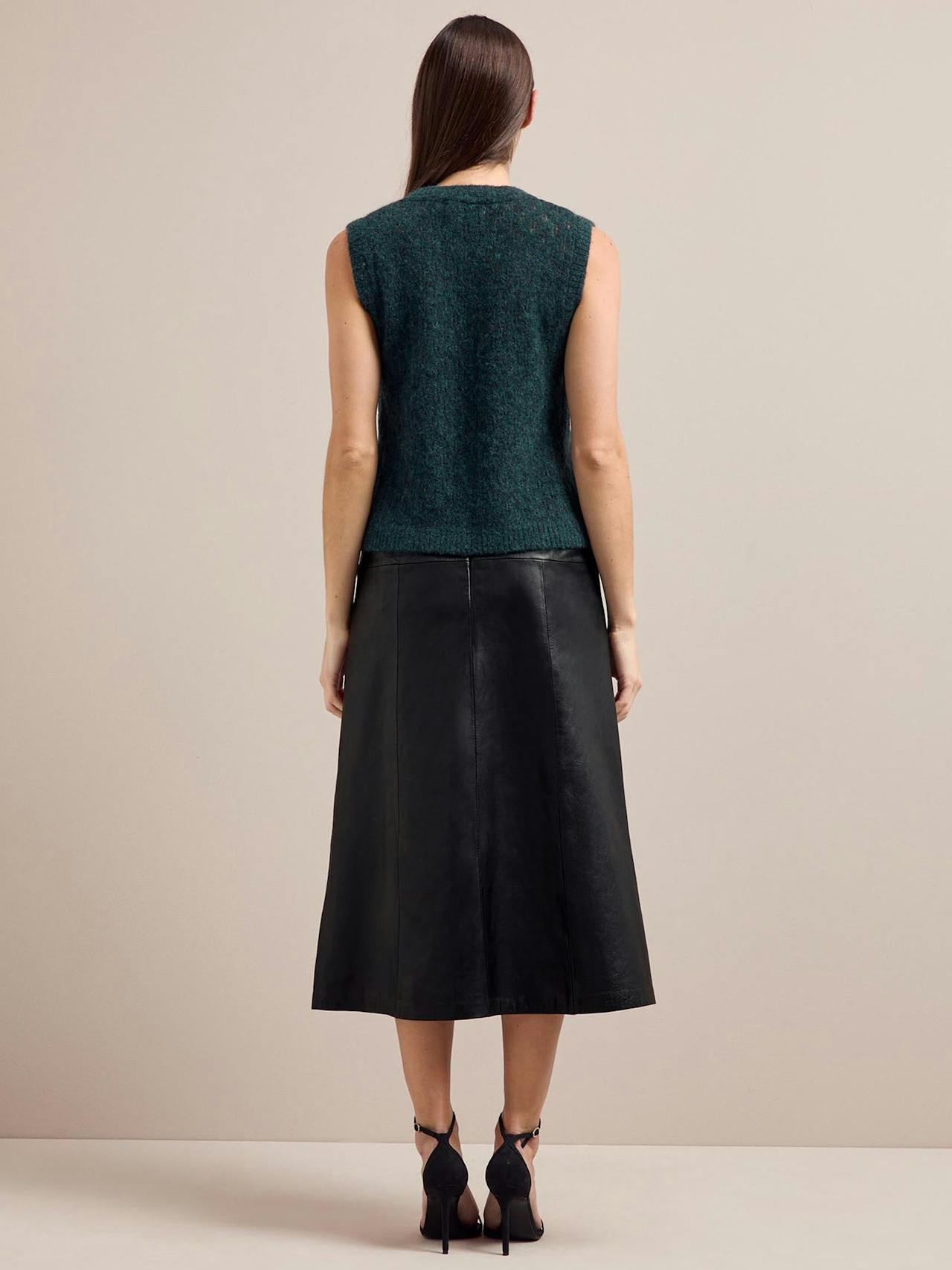 Dark green Jeanette alpaca sleeveless jumper Knit Cefinn    - Collagerie