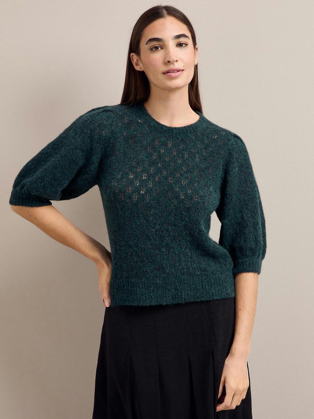 Dark green Jolie alpaca jumper Knit Cefinn    - Collagerie