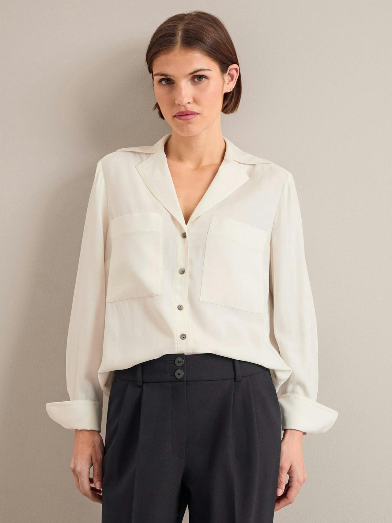 Cream Spencer silk shirt Shirt Cefinn    - Collagerie