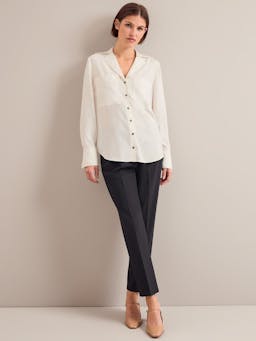 Cream Spencer silk shirt Shirt Cefinn    - Collagerie