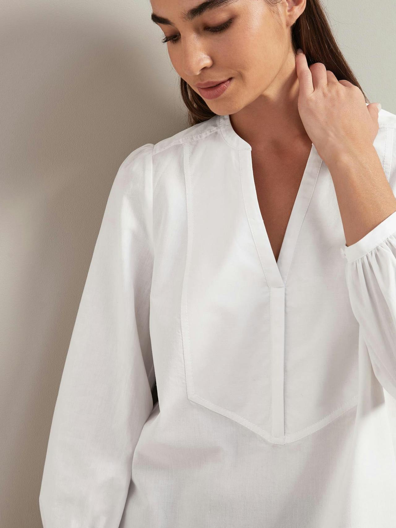 White Sadie organic cotton shirt Shirt Cefinn    - Collagerie