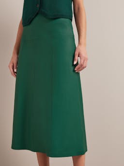 Dark green Tiana leather midi skirt Skirt Cefinn    - Collagerie