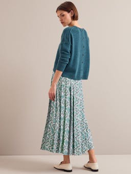 Green snakeskin print Sienna maxi skirt Skirt Cefinn    - Collagerie