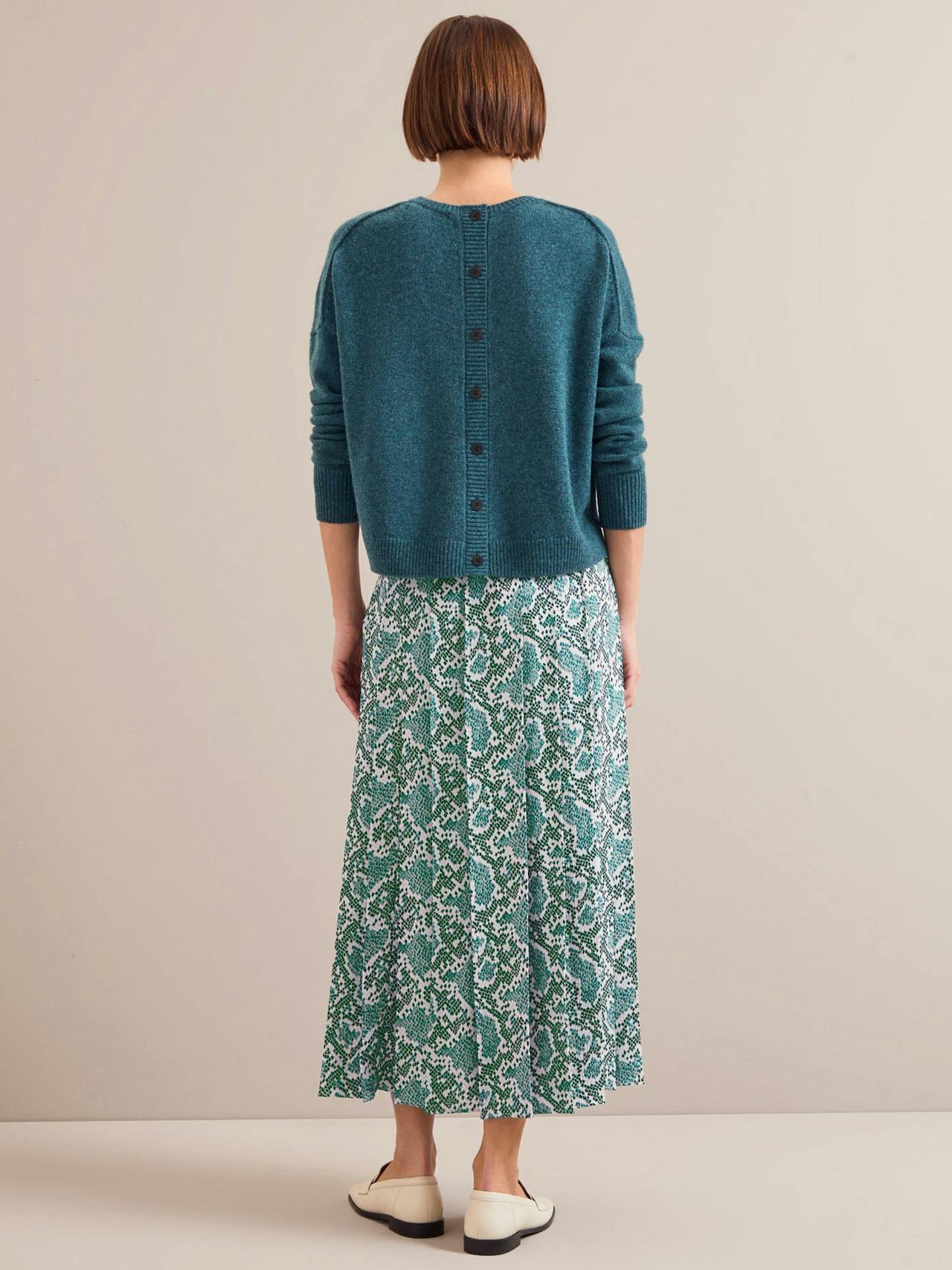 Green snakeskin print Sienna maxi skirt Skirt Cefinn    - Collagerie