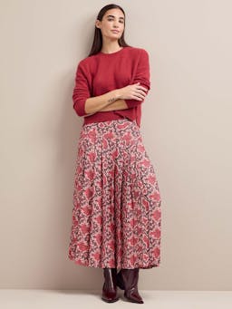 Pink snakeskin print Sienna maxi skirt Skirt Cefinn    - Collagerie