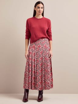 Pink snakeskin print Sienna maxi skirt Skirt Cefinn    - Collagerie