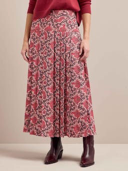 Pink snakeskin print Sienna maxi skirt Skirt Cefinn    - Collagerie