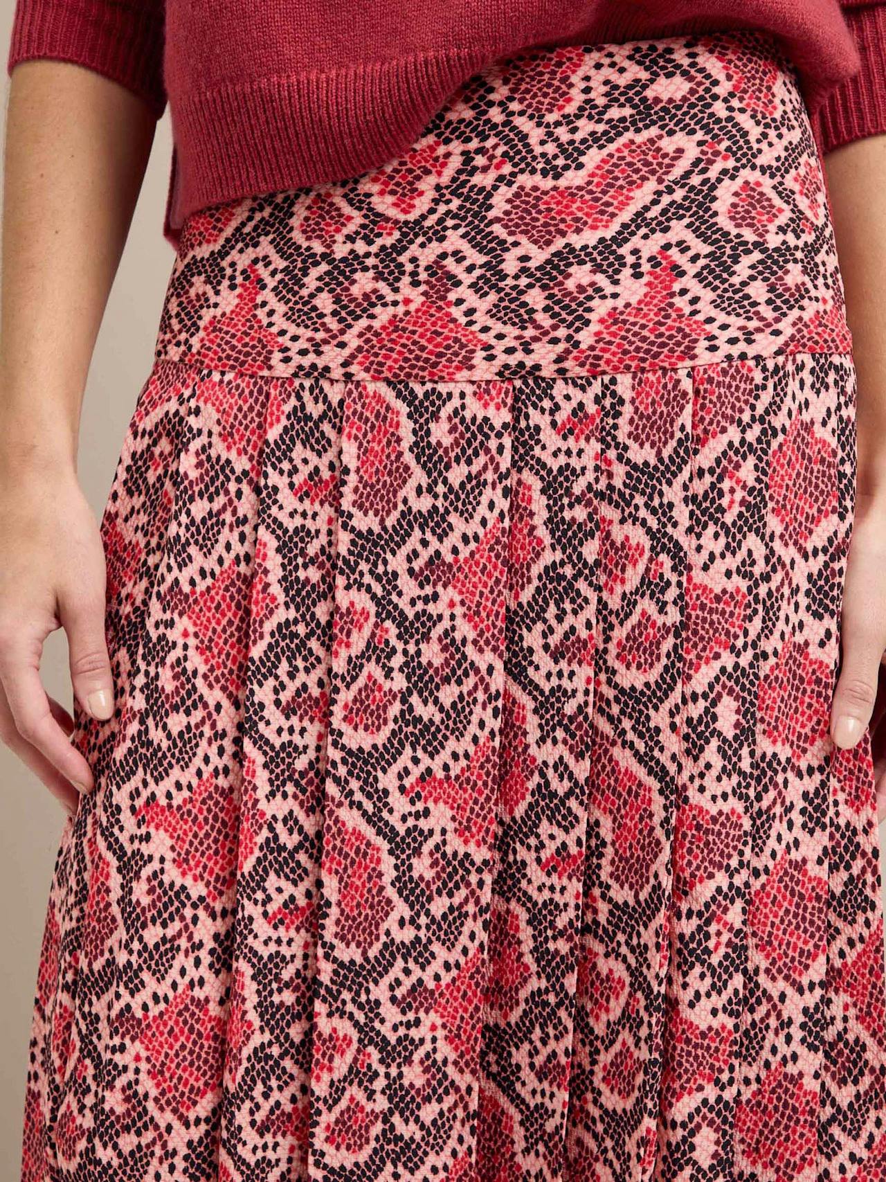 Pink snakeskin print Sienna maxi skirt Skirt Cefinn    - Collagerie