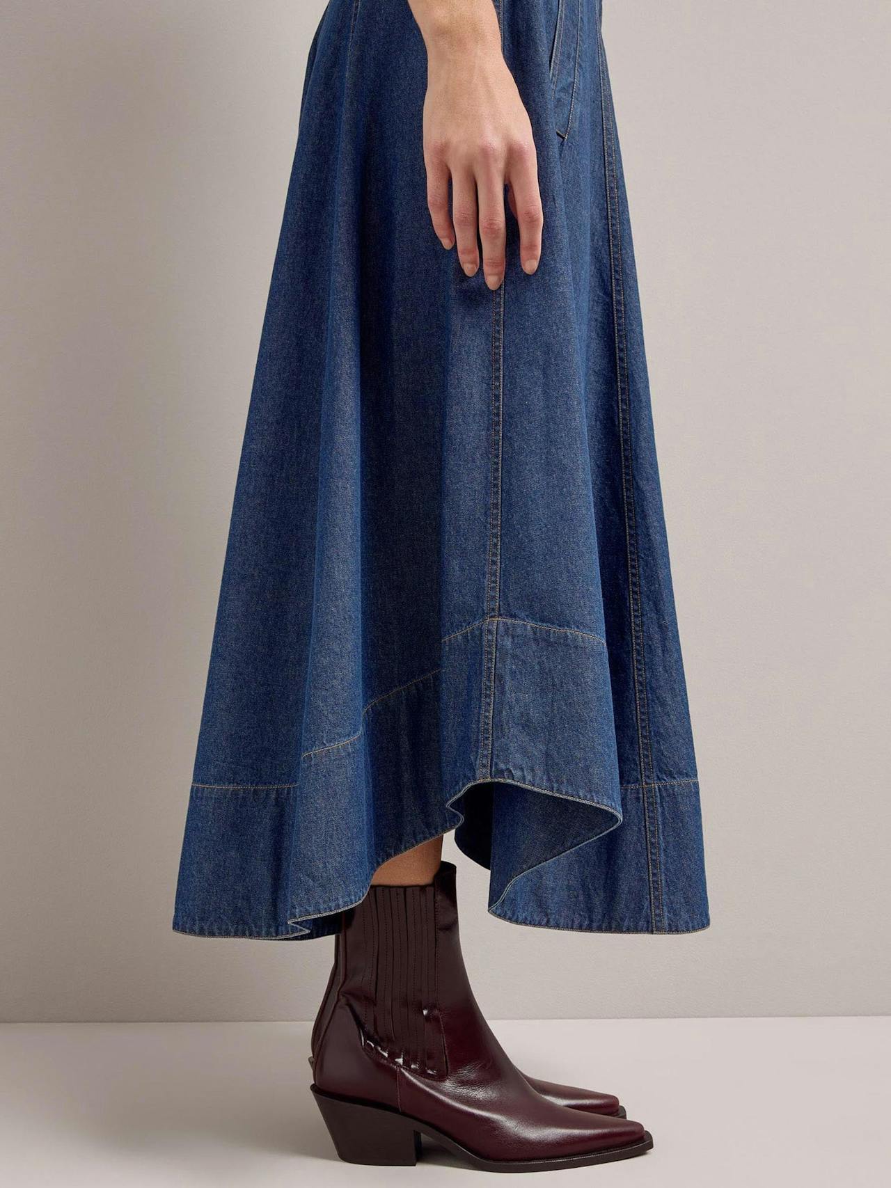 Dark blue Salomi denim maxi skirt Skirt Cefinn    - Collagerie