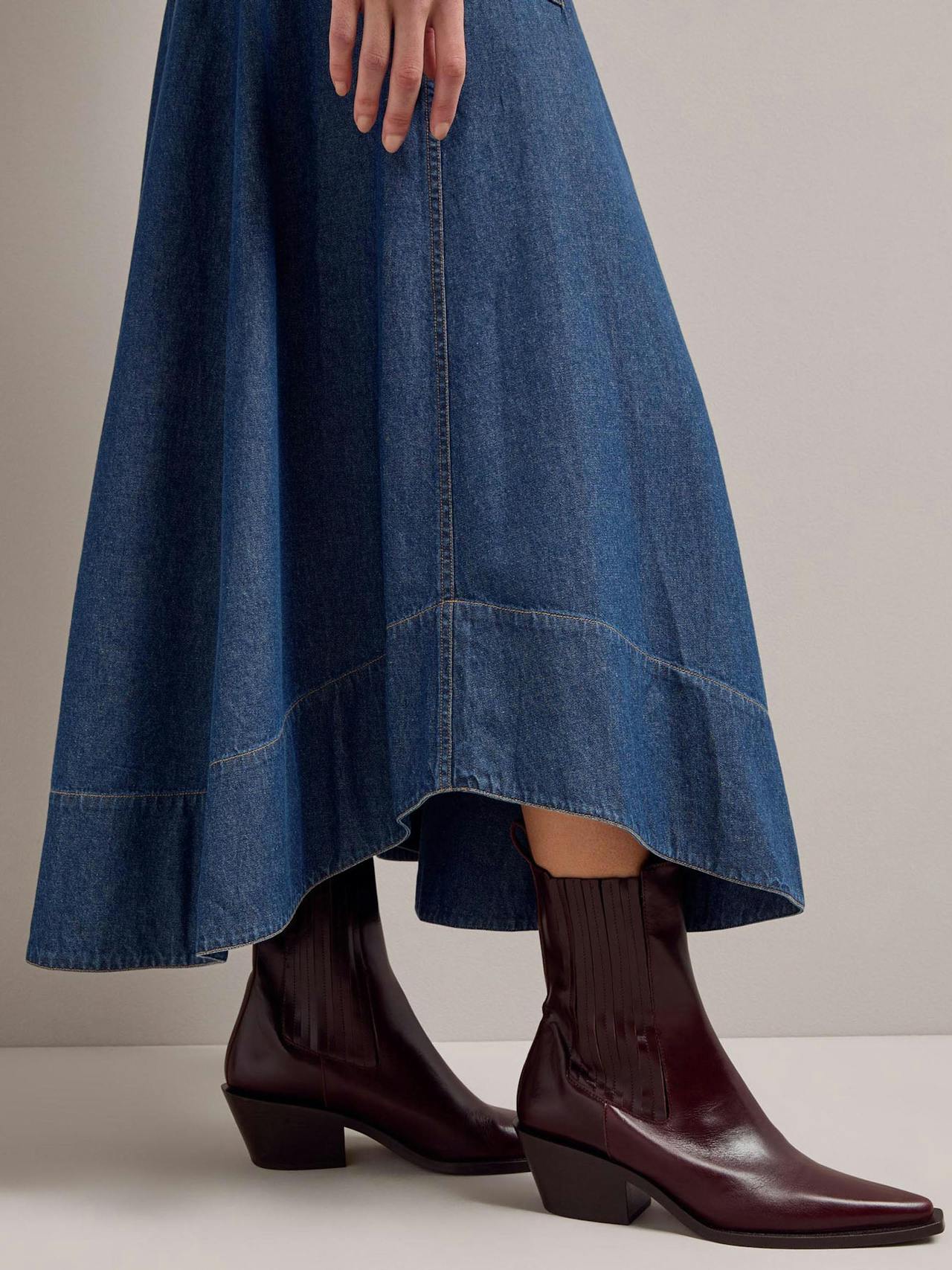 Dark blue Salomi denim maxi skirt Skirt Cefinn    - Collagerie