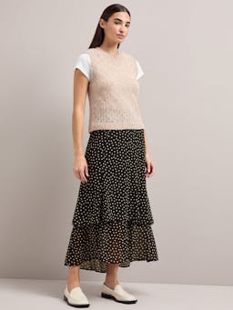 Black cream polka dot Lotta maxi skirt Skirt Cefinn    - Collagerie