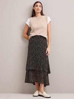 Black cream polka dot Lotta maxi skirt Skirt Cefinn    - Collagerie