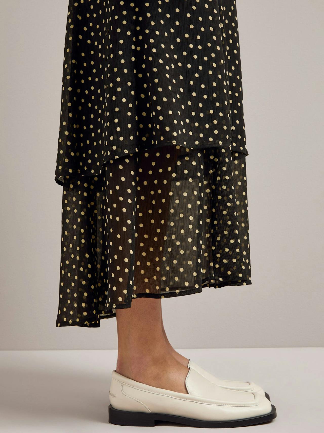 Black cream polka dot Lotta maxi skirt Skirt Cefinn    - Collagerie