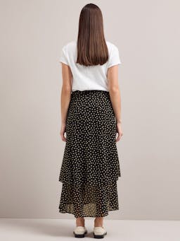 Black cream polka dot Lotta maxi skirt Skirt Cefinn    - Collagerie