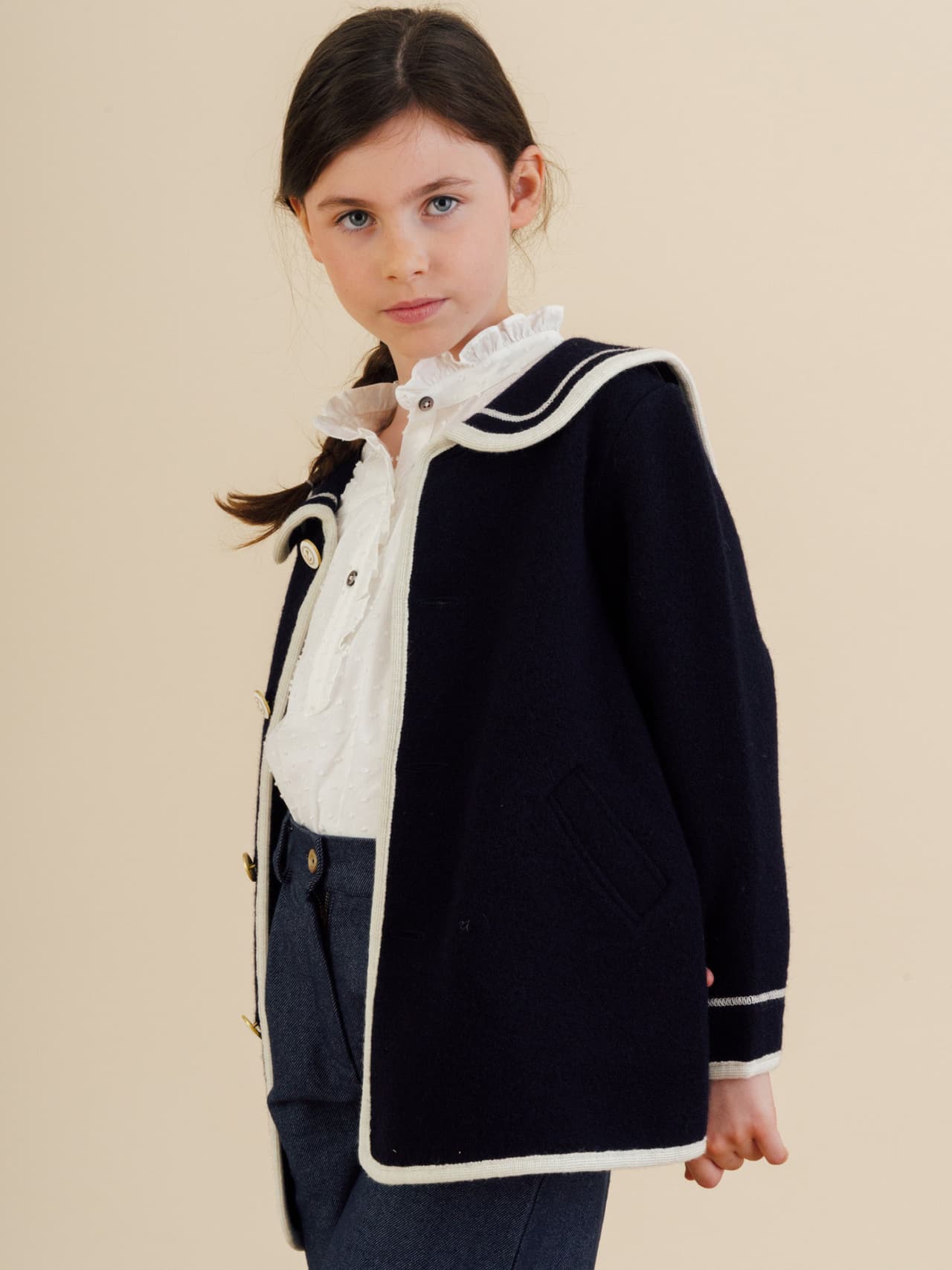 Off white plumetis Diana blouse Child Clothing Amaia    - Collagerie