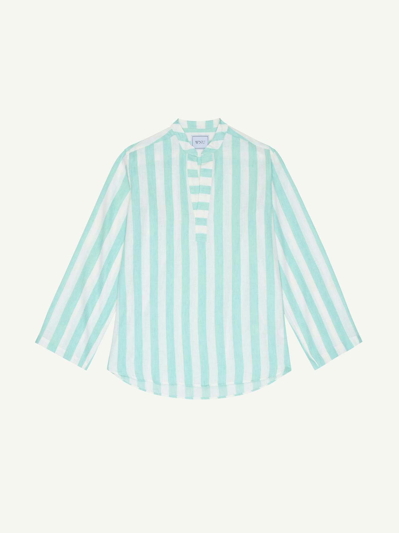 Ada: Weave, Mint stripe shirt