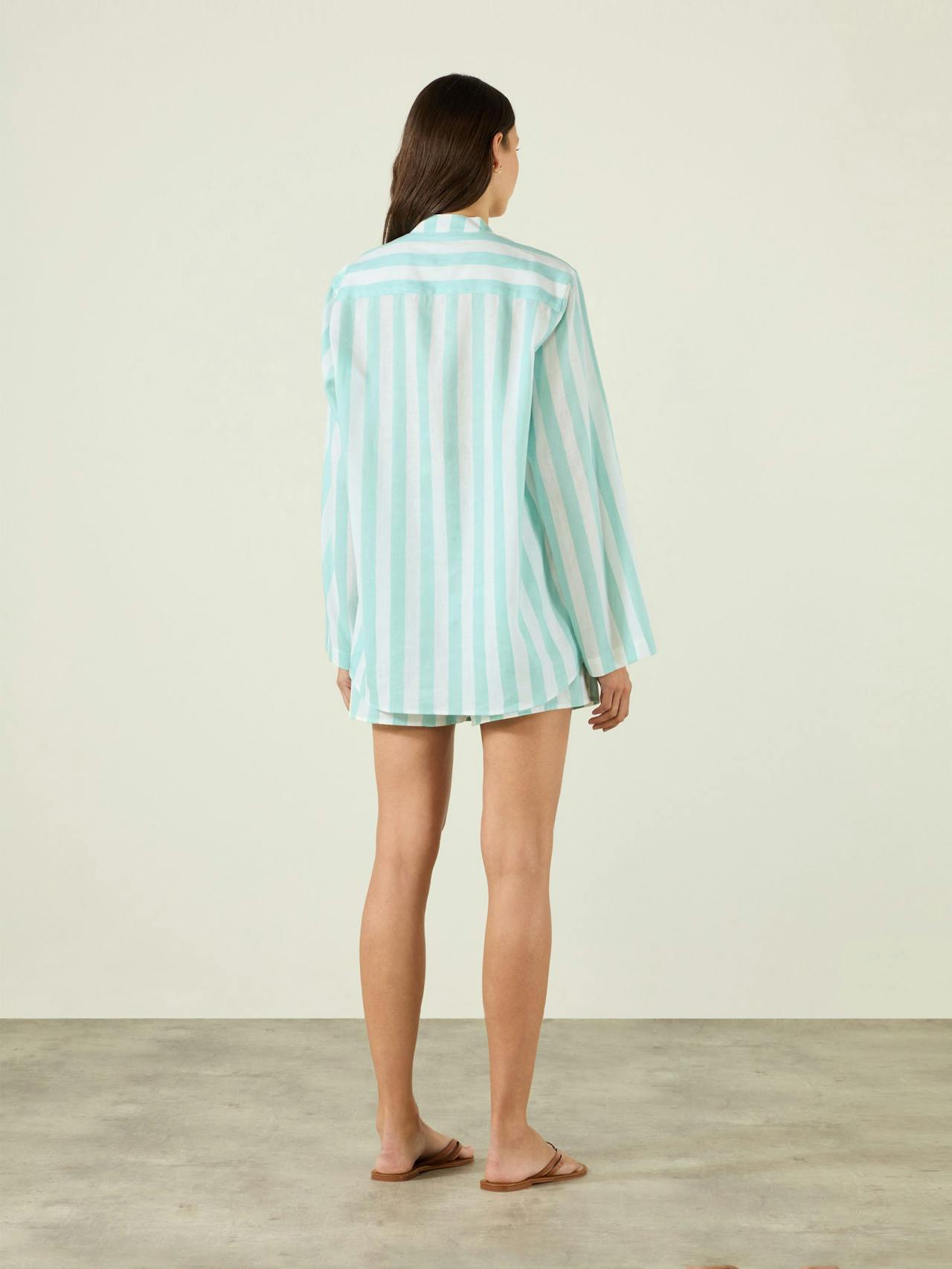 The Boxer: Weave, Mint stripe shorts Shorts With Nothing Underneath    - Collagerie