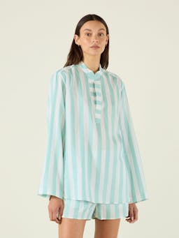 Ada: Weave, Mint stripe shirt Shirts With Nothing Underneath    - Collagerie