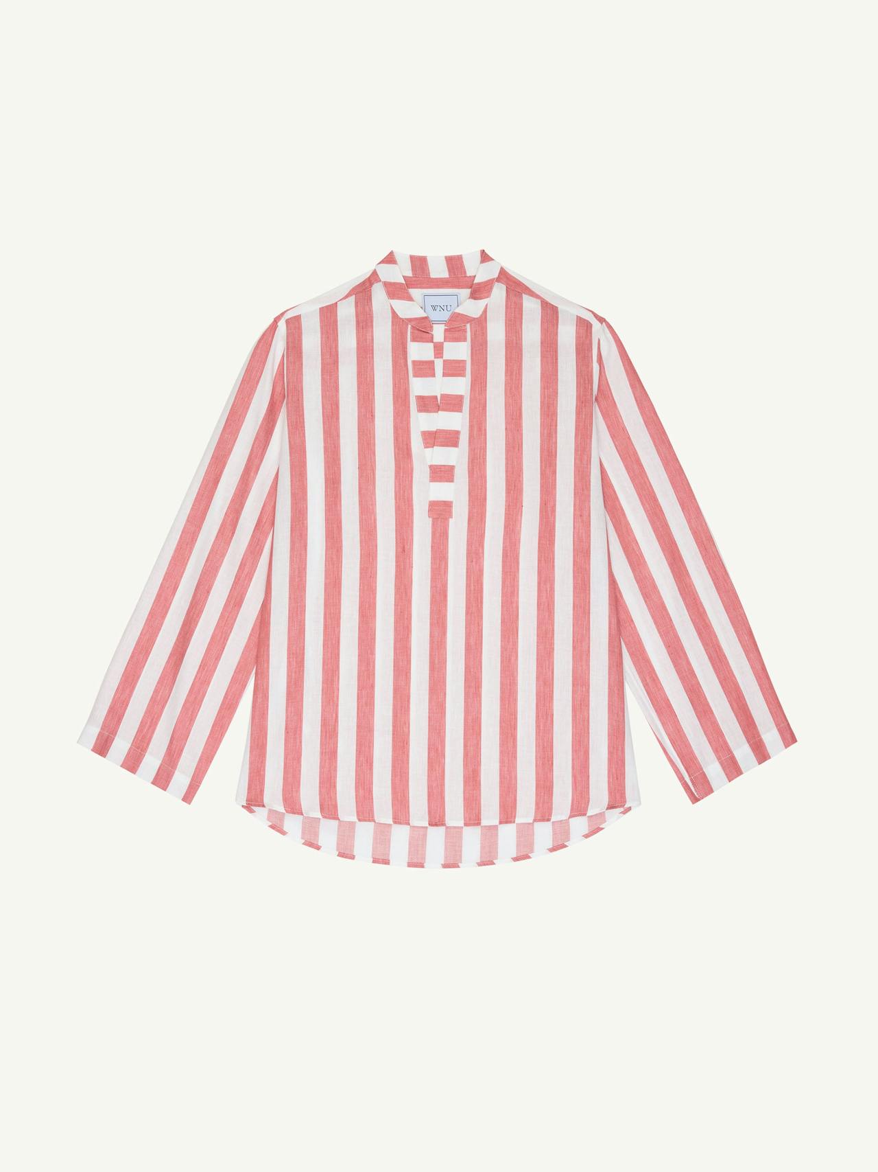 Ada: Weave, Strawberry stripe shirt