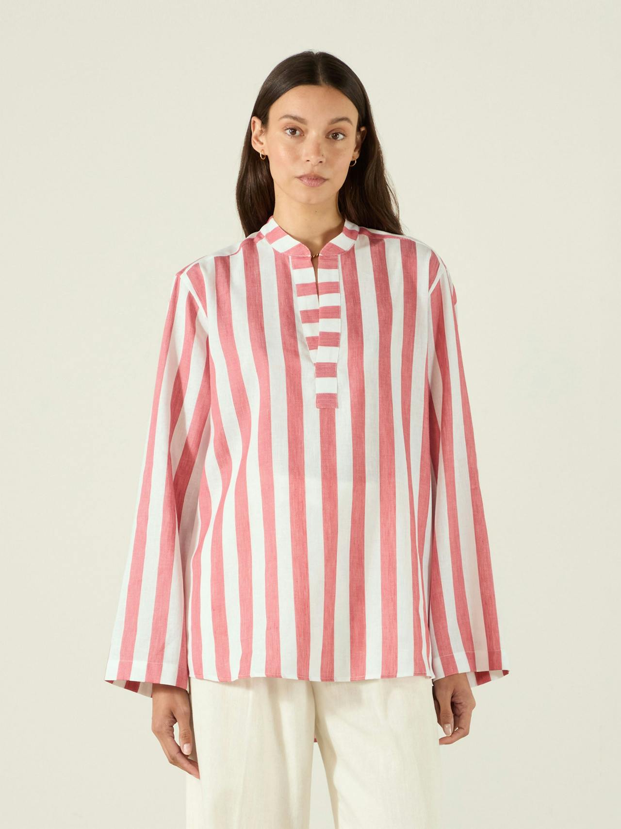 Ada: Weave, Strawberry stripe shirt Shirts With Nothing Underneath    - Collagerie