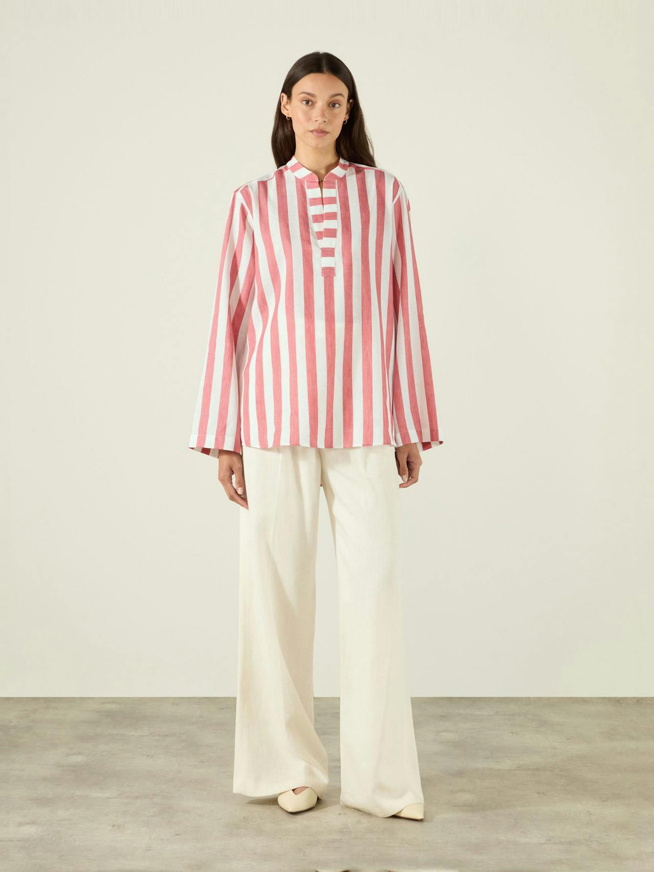 Ada: Weave, Strawberry stripe shirt Shirts With Nothing Underneath    - Collagerie