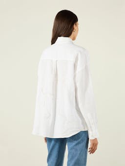 The Weekend: Linen, White shirt x Alexandria Coe Shirts With Nothing Underneath    - Collagerie