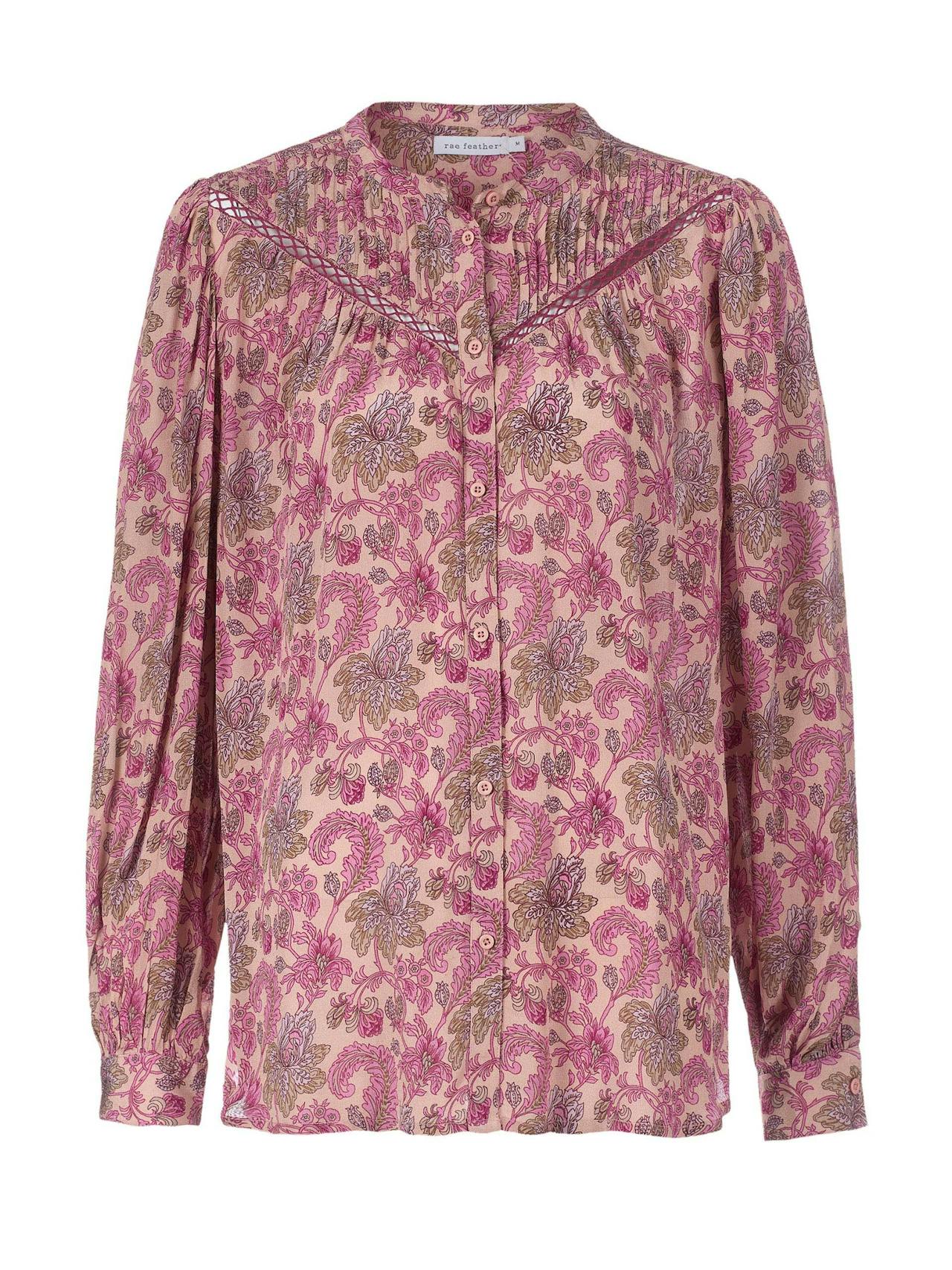 Pink paisley print cotton Amalie blouse