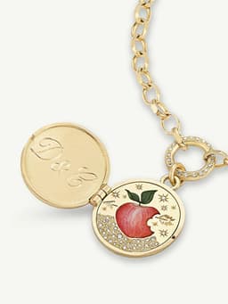 Apple of my eye locket Enamel Cece Jewellery Locket & Chain   - Collagerie