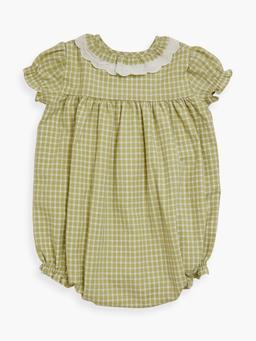 Sage green check Arabelle romper baby girl sets & rompers Amaia    - Collagerie